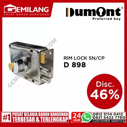 DUMONT RIM LOCK D898 SN/CP