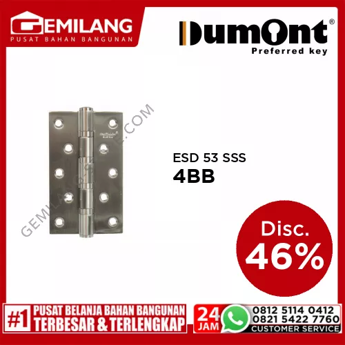 DUMONT ENGSEL ESD 53 SSS SS304 5 x 3 x 3mm 4BB
