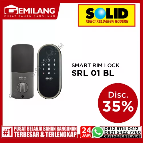 SOLID SMART RIM LOCK SRL 01 BL