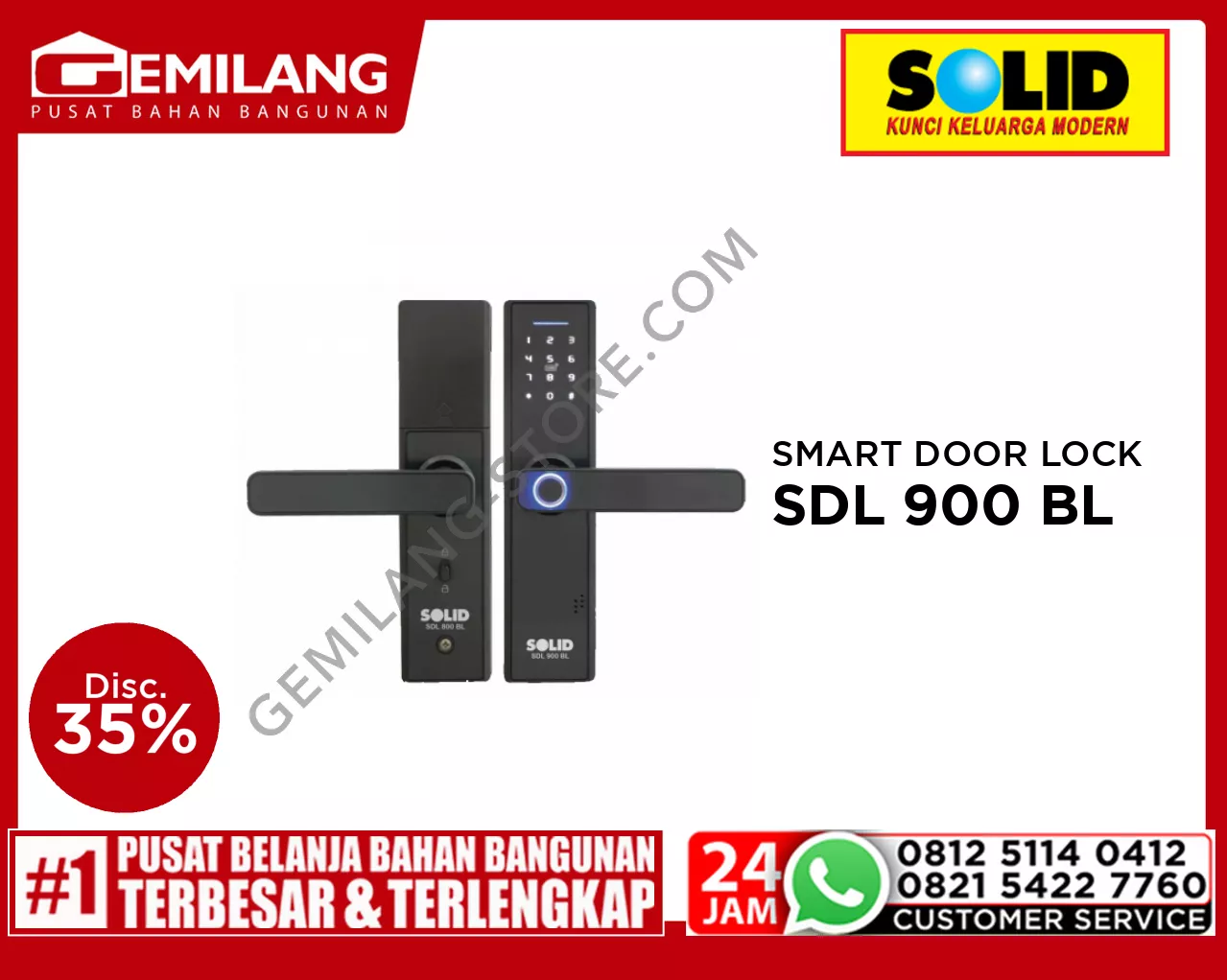 SOLID SMART DOOR LOCK SDL 900 BL