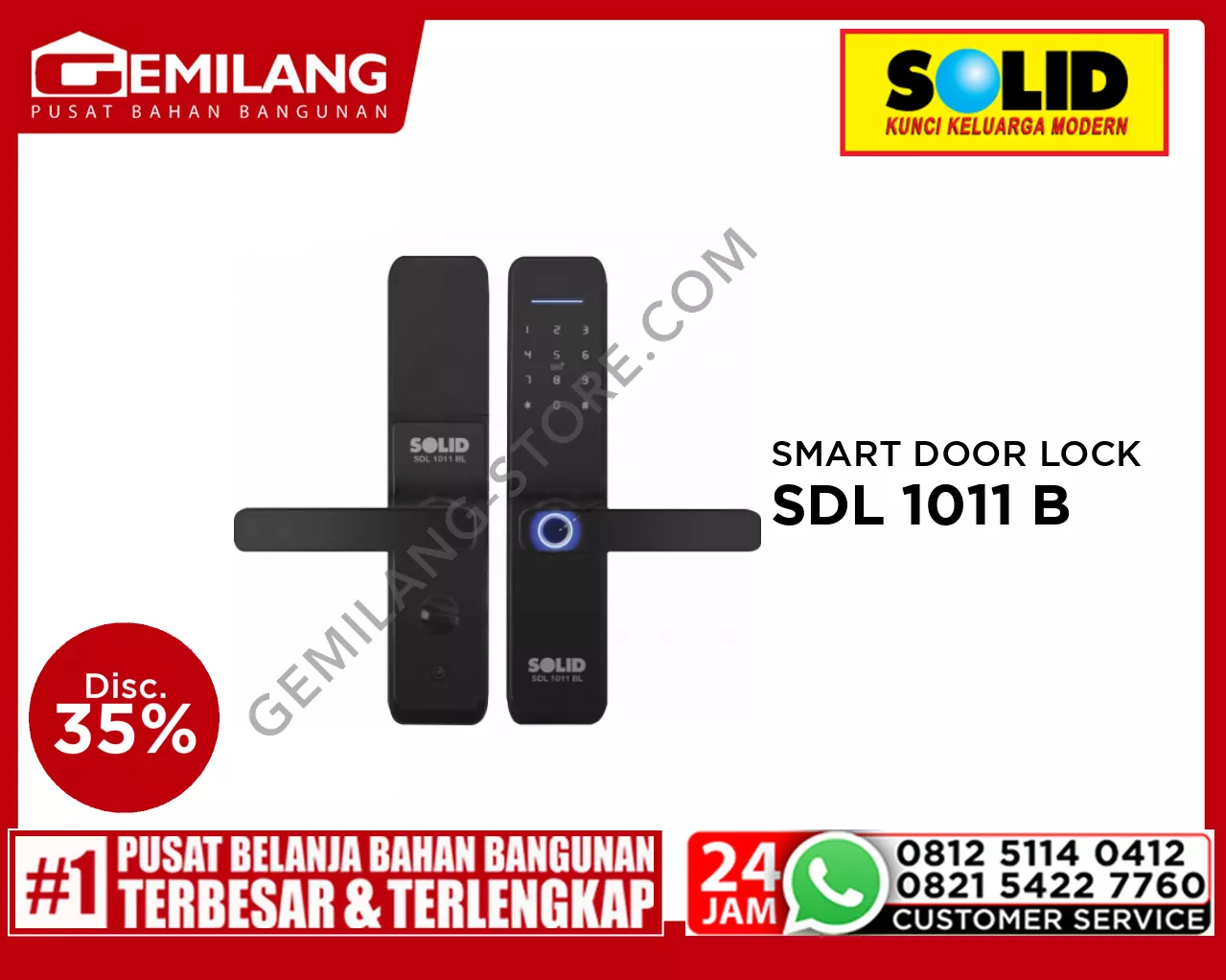 SOLID SMART DOOR LOCK SDL 1011 BL