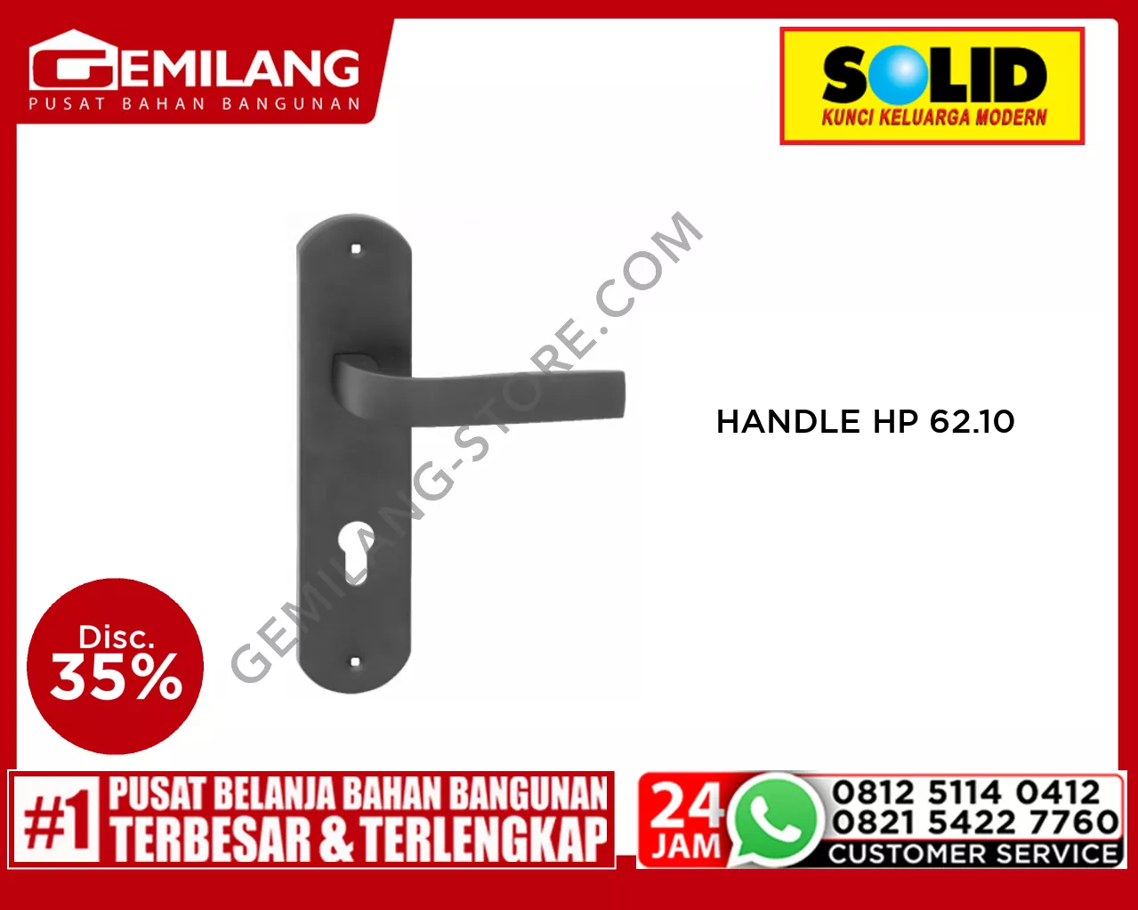 SOLID HANDLE HP 62.10 BL