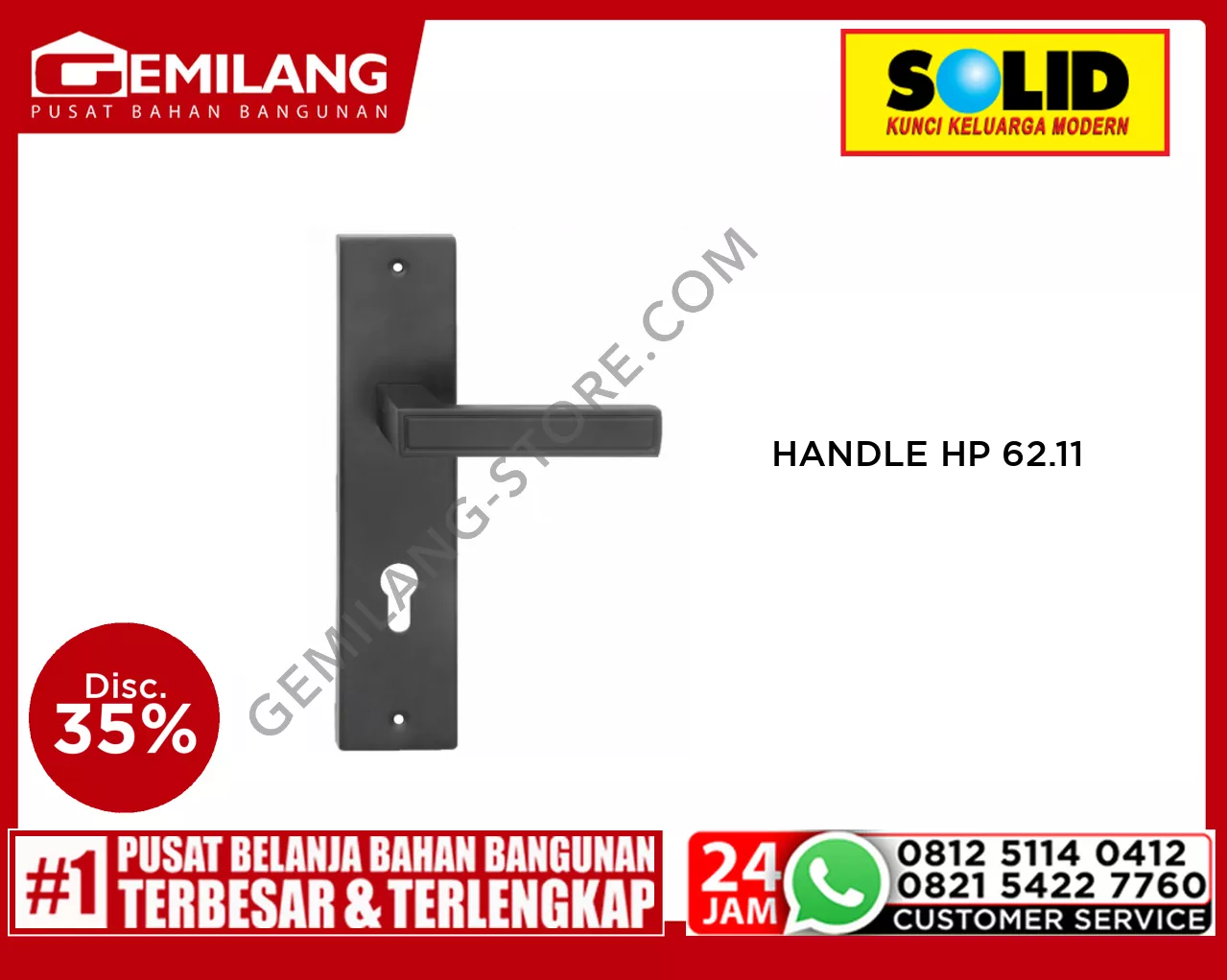 SOLID HANDLE HP 62.11 BL