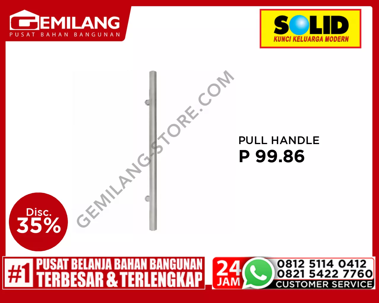 SOLID PULL HANDLE P 99.86 US32D