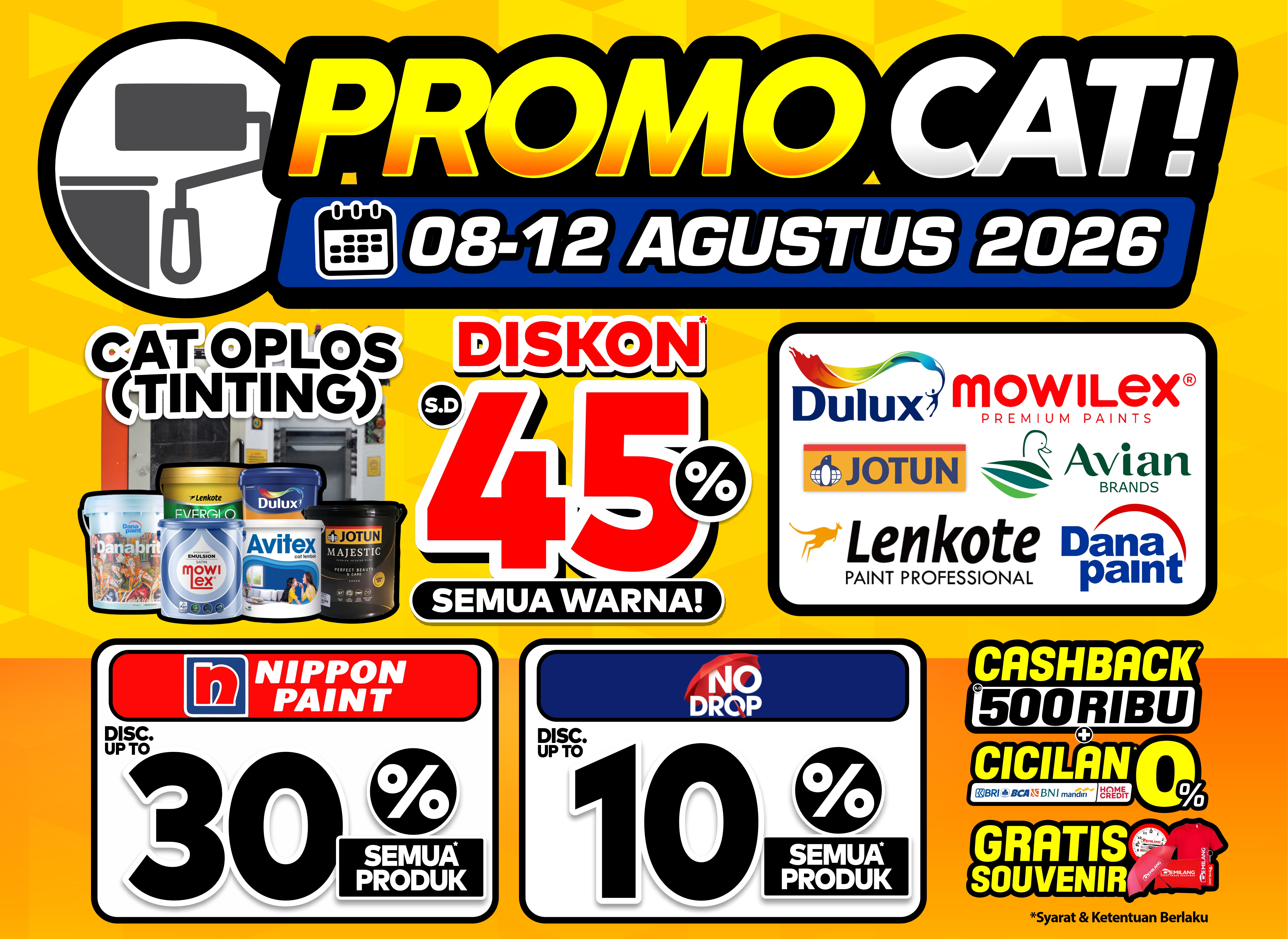 PROMO CAT DISKON S/D 45%