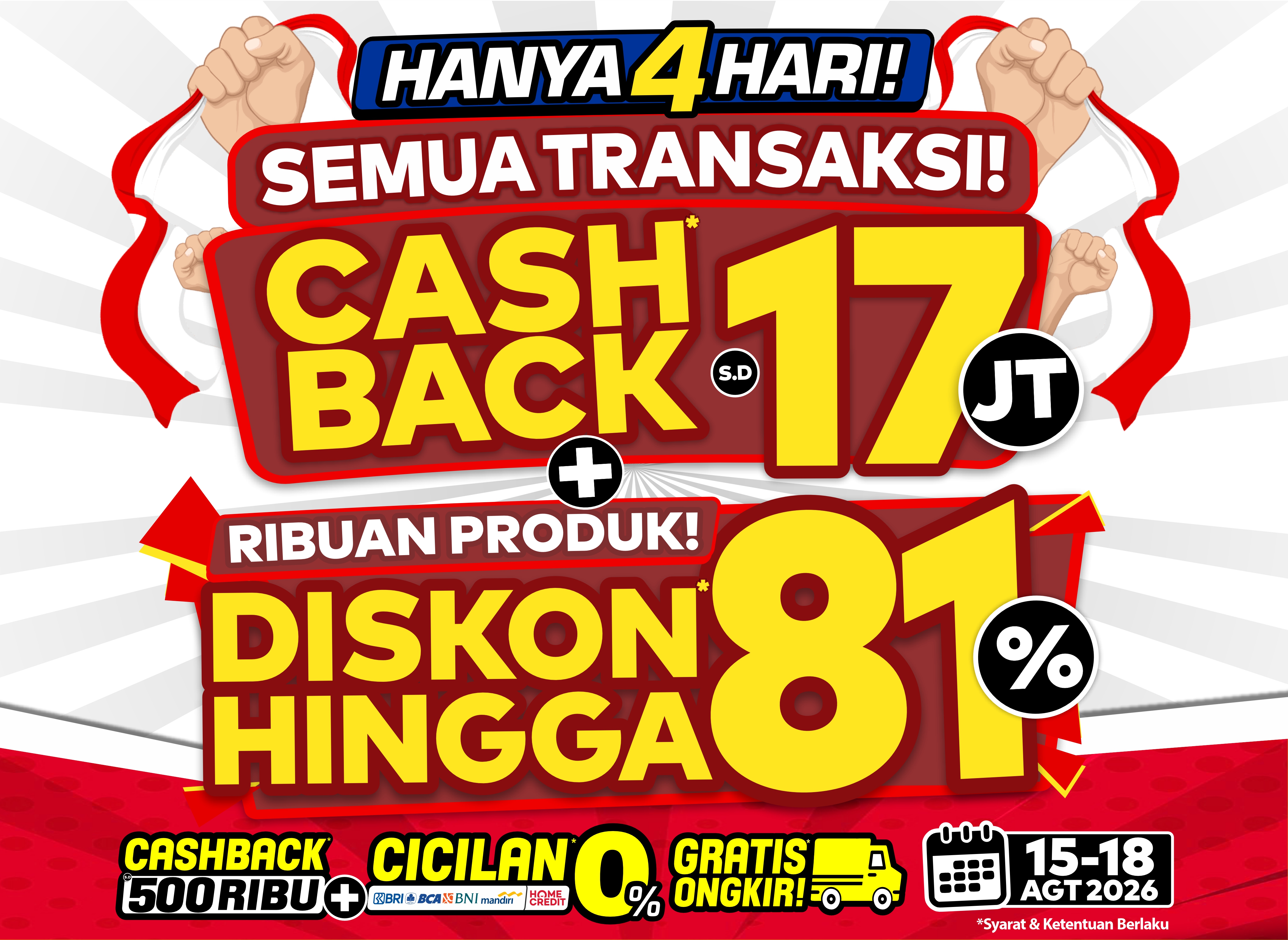 SEMUA TRANSAKSI CASHBACK S/D 17 JT