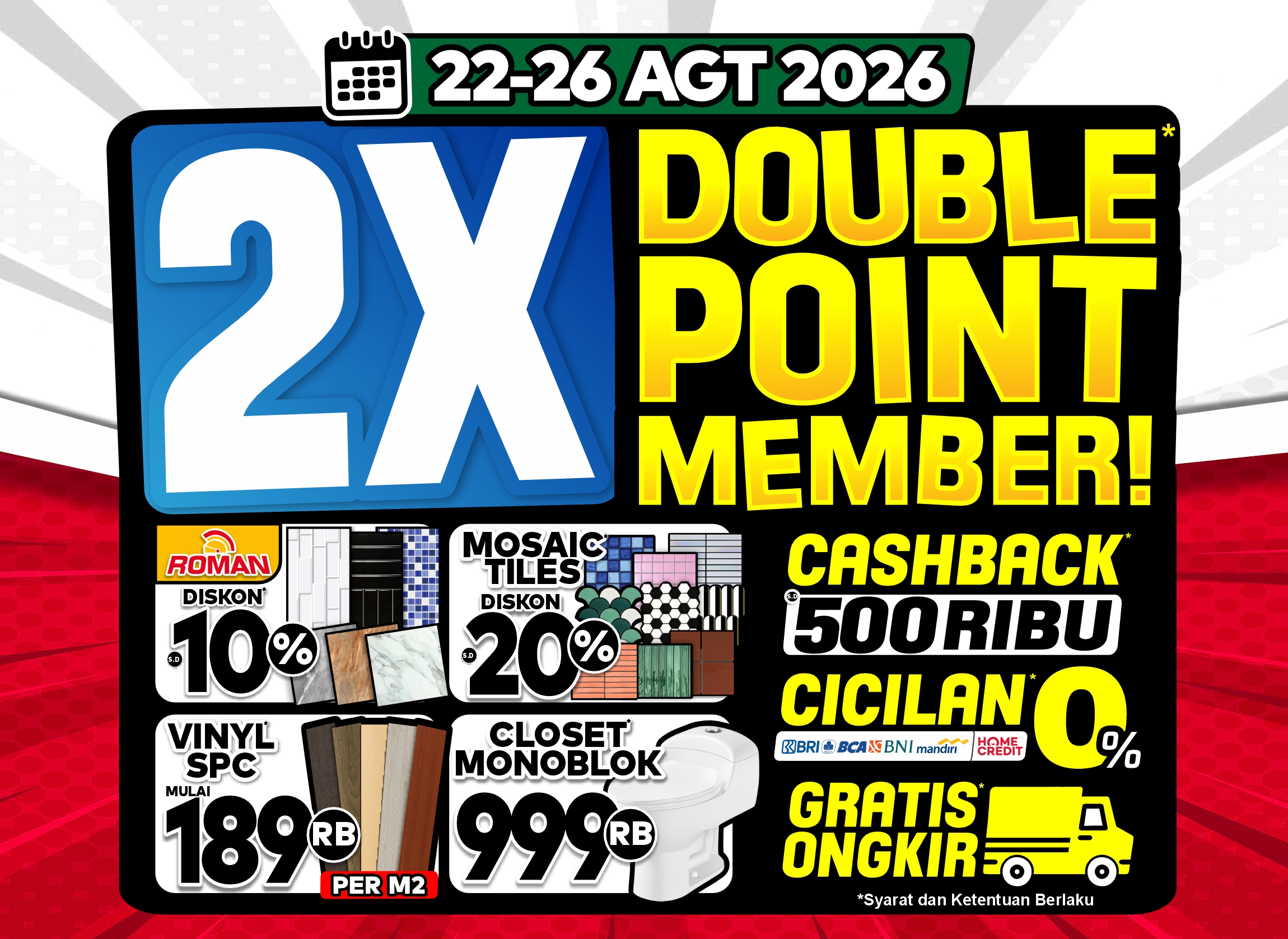 2X DOUBLE POINT MEMBER!